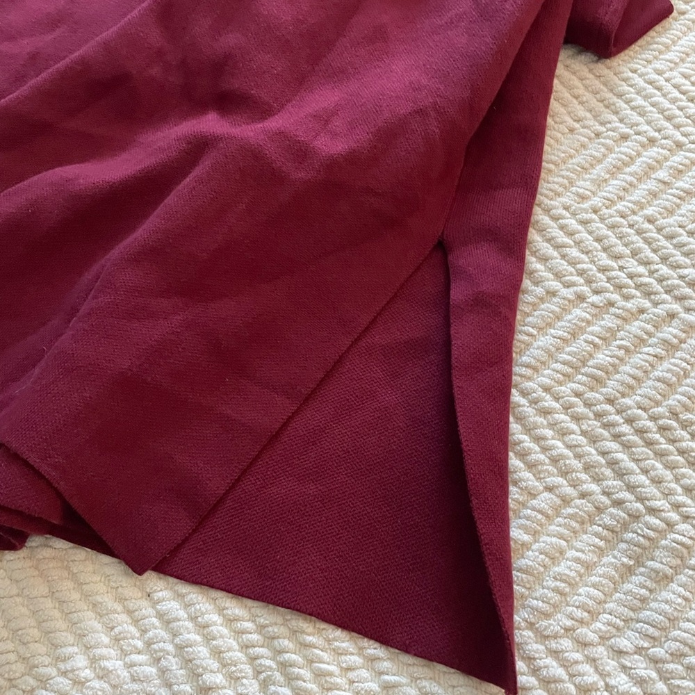 Burgundy Knit Open Cardigan Large - Picture 9 of 9